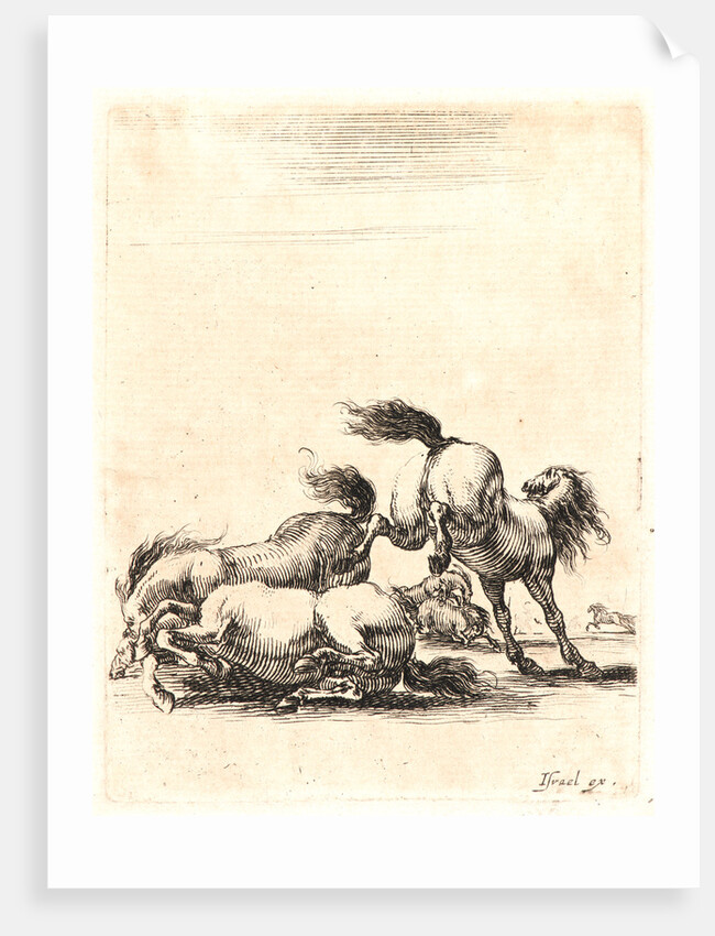 Combat de plusieurs chevaux, 1642- 1645 by Stefano Della Bella