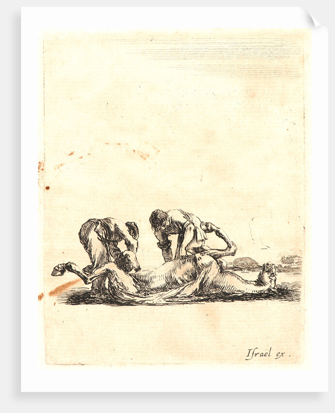 Deux equarisseurs ecorchent un cheval, 1642-1645 by Stefano Della Bella