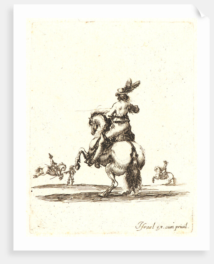 Cavalier vu par derriere, 1642-1645 by Stefano Della Bella