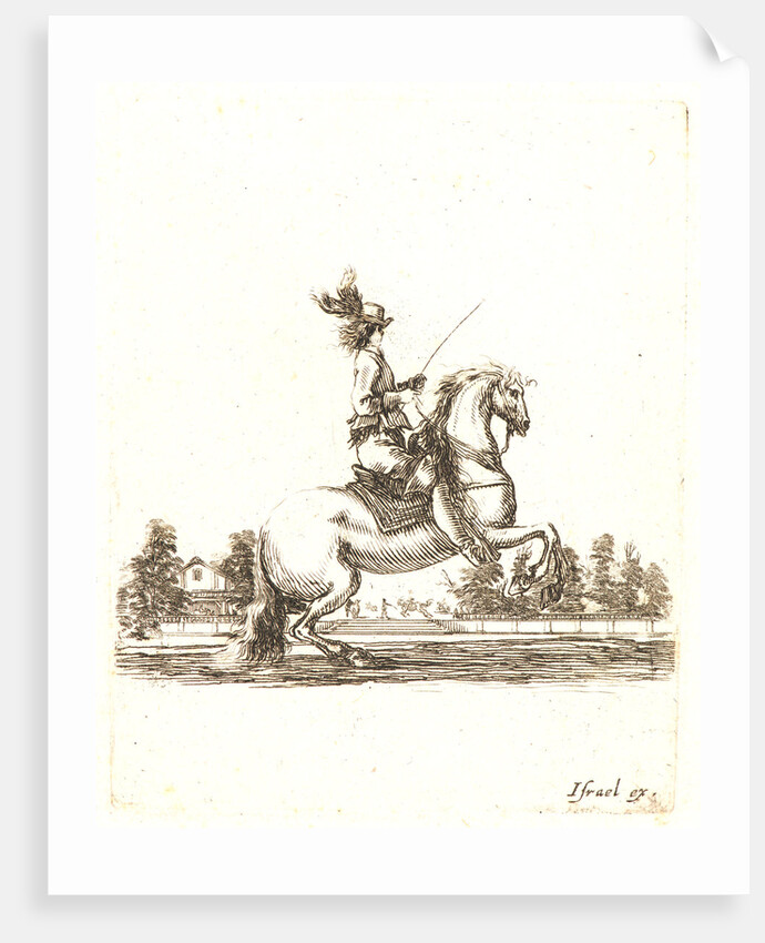 Cavalier tourne vers la droite, 1642- 1645 by Stefano Della Bella