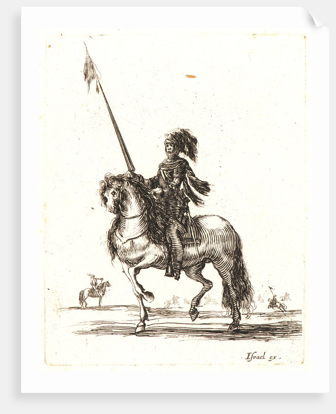 Cuirassier sur son cheval, 1642-1645 by Stefano Della Bella