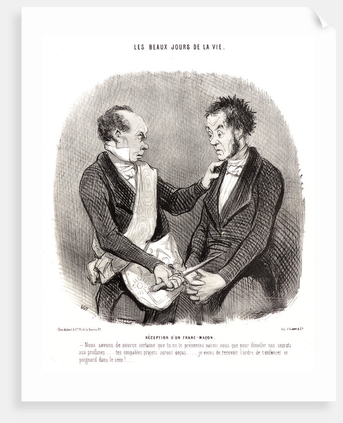 Réception d'un Franc-Macon, 1846 by Honoré Daumier