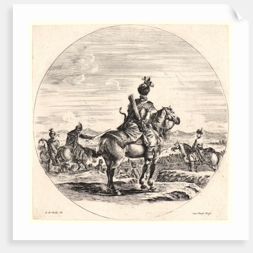 Cavalier polonais, avec arc et carquois, 1651 by Stefano Della Bella