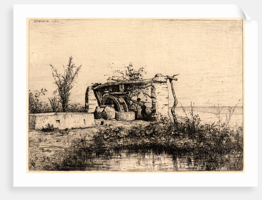Une Noria à Bordiquier, 1873 by Adolphe Appian