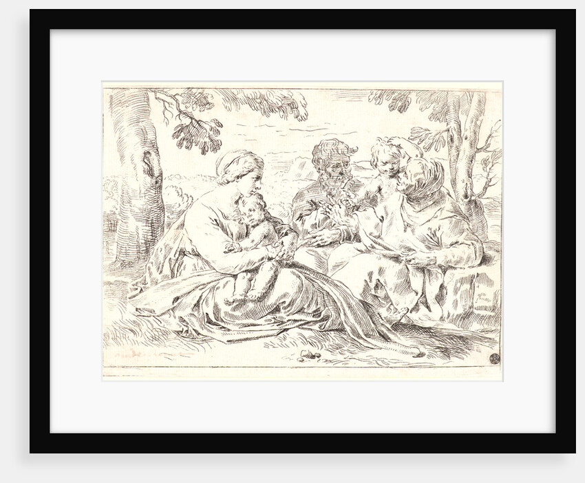 The Holy Family and St. Elizabeth and St. John, 17th century by Simone Cantarini