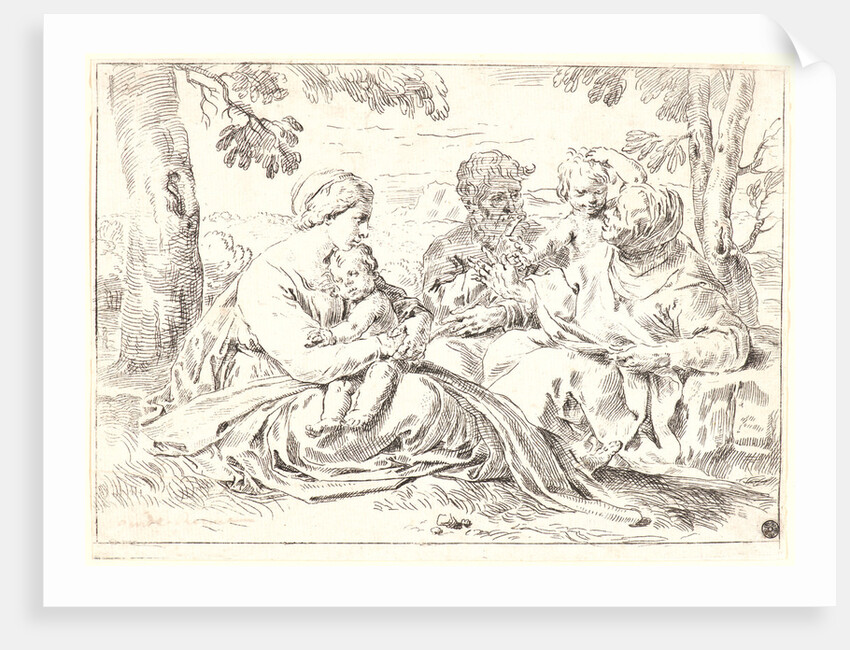 The Holy Family and St. Elizabeth and St. John, 17th century by Simone Cantarini
