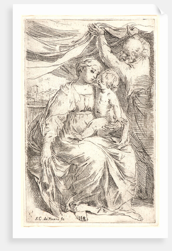 The Holy Family, 17th century by Simone Cantarini