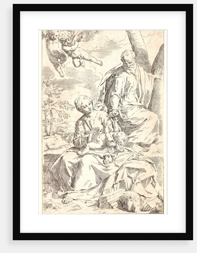 Rest in Egypt, 17th century by Simone Cantarini
