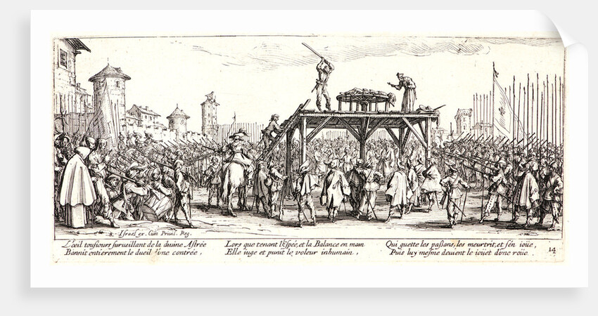 Breaking on the Wheel (La Ronde), 1633 by Jacques Callot