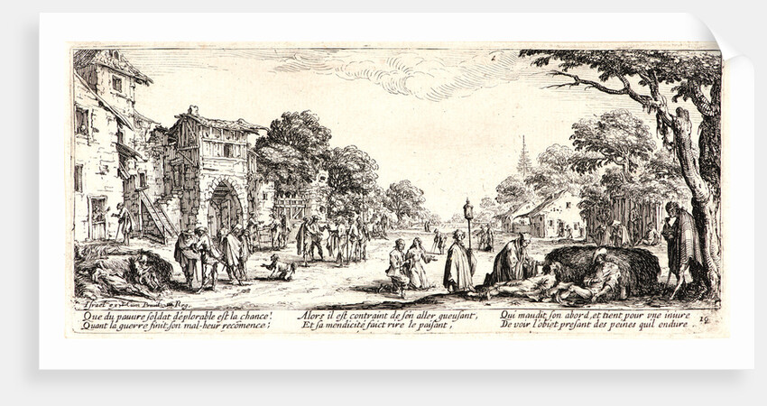 Soldiers Dying on the Edge of the Road (Les Mourants sur le bord des Routes), 1633 by Jacques Callot