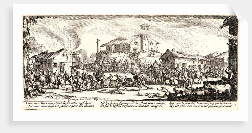 Pillage and Burning of a Village (Pillage et Incendie d'un Village), 1633 by Jacques Callot