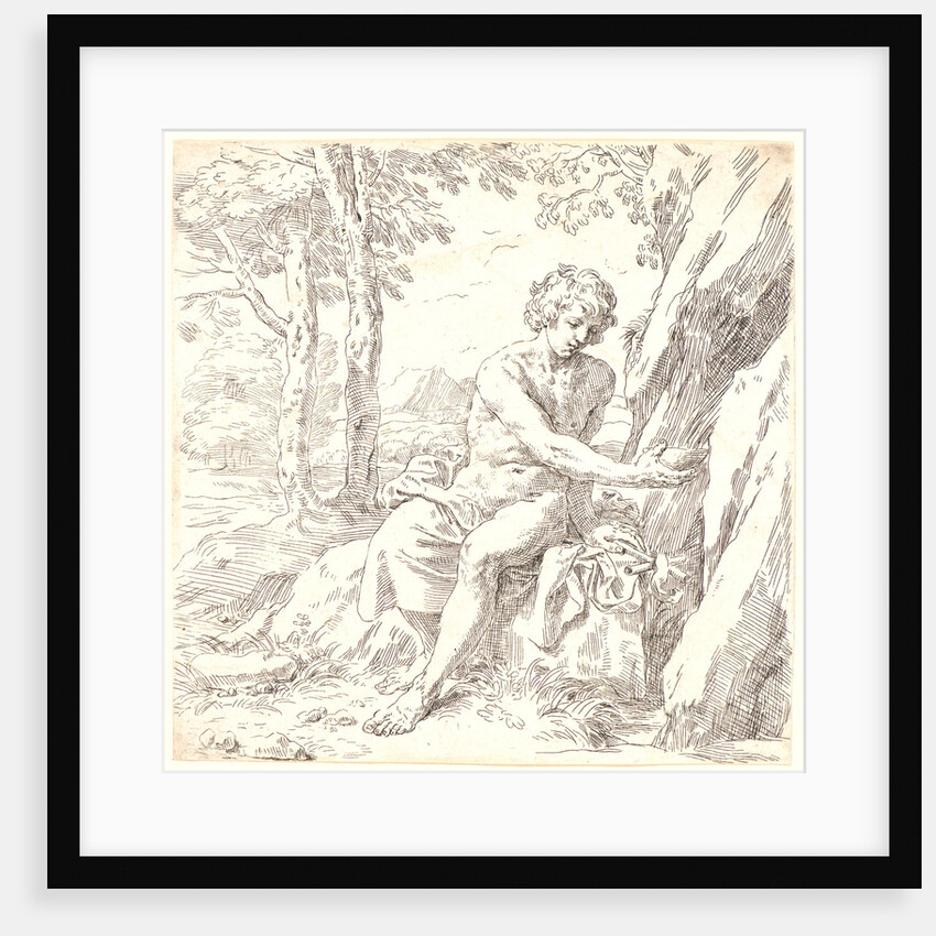 St. John the Baptist in the Desert, 17th century by Simone Cantarini