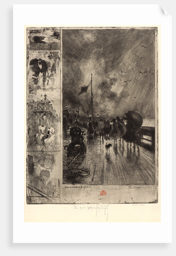 Landing in England (Un Débarquement en Angleterre), 1879 by Félix Hilaire Buhot