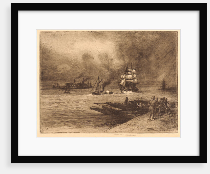 The Thames near Gravesend (Environs de Gravesend), 19th century by Félix Hilaire Buhot