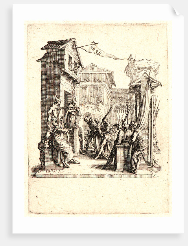 Christ before Caiaphus (Jésus comparait devant caiphe), 1624 by Jacques Callot