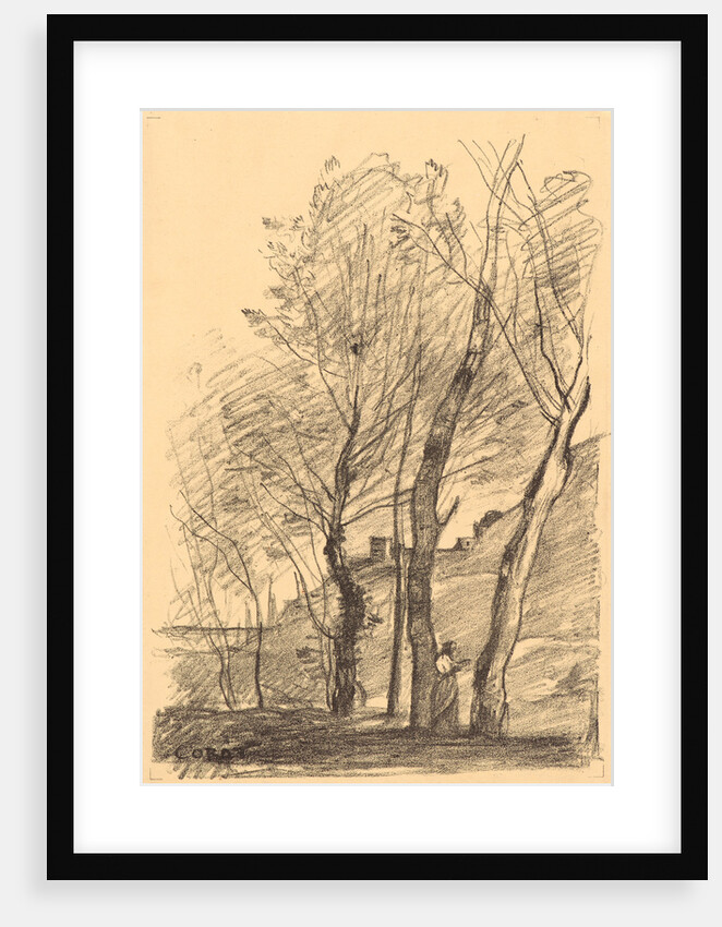 Reading beneath the Trees (La lecture sous les arbres) Arras, July 1874, 1874 by Jean-Baptiste-Camille Corot