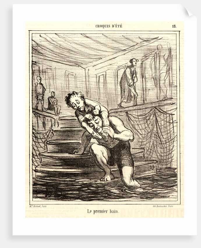 Le premier bain, 1865 by Honoré Daumier
