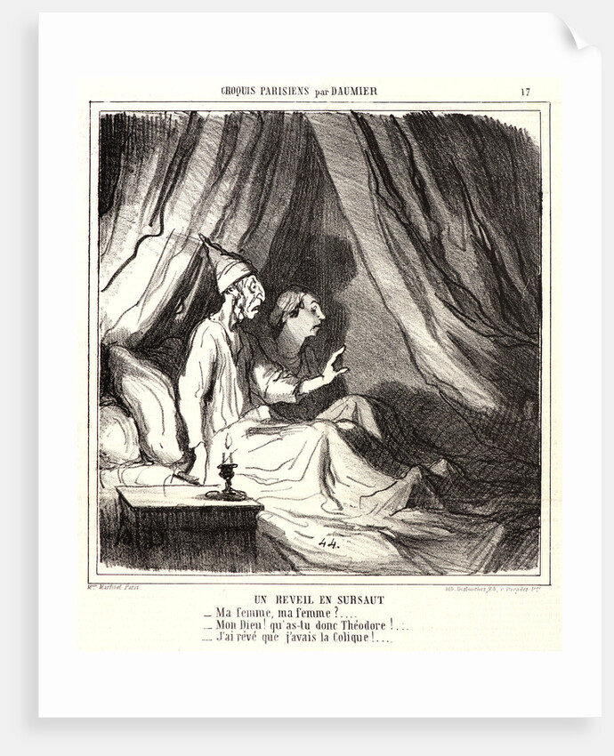 Un réveil en sursaut, 1865 by Honoré Daumier