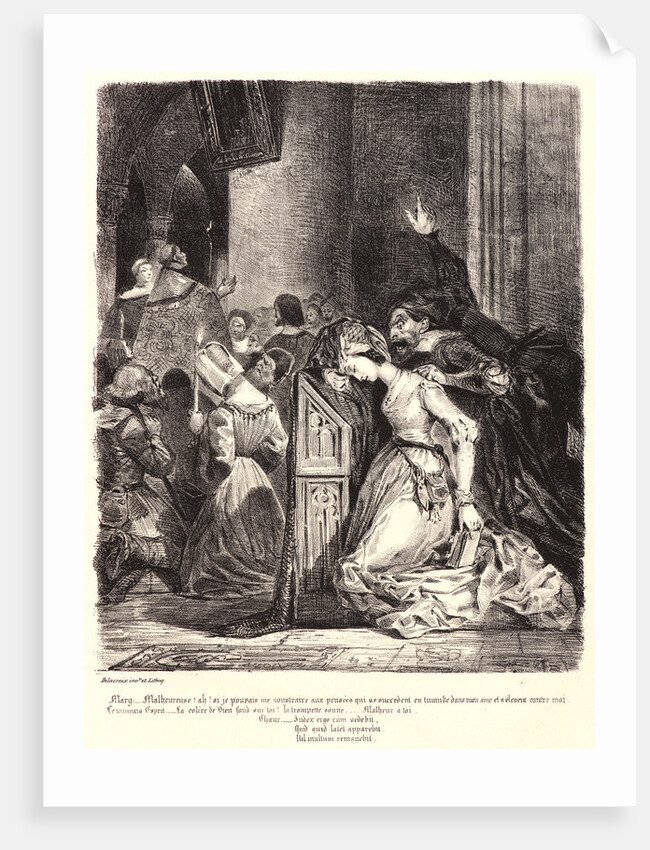 Marguerite at the Church (Marguerite à l’église), 1828 by Eugène Delacroix