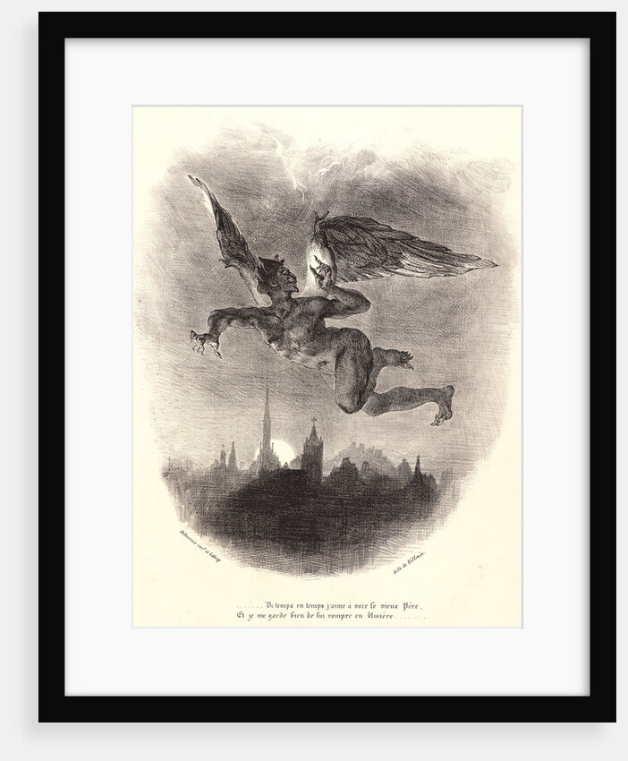 Mephistopheles in the Air (Méphistophélès dans les airs), 1828 by Eugène Delacroix