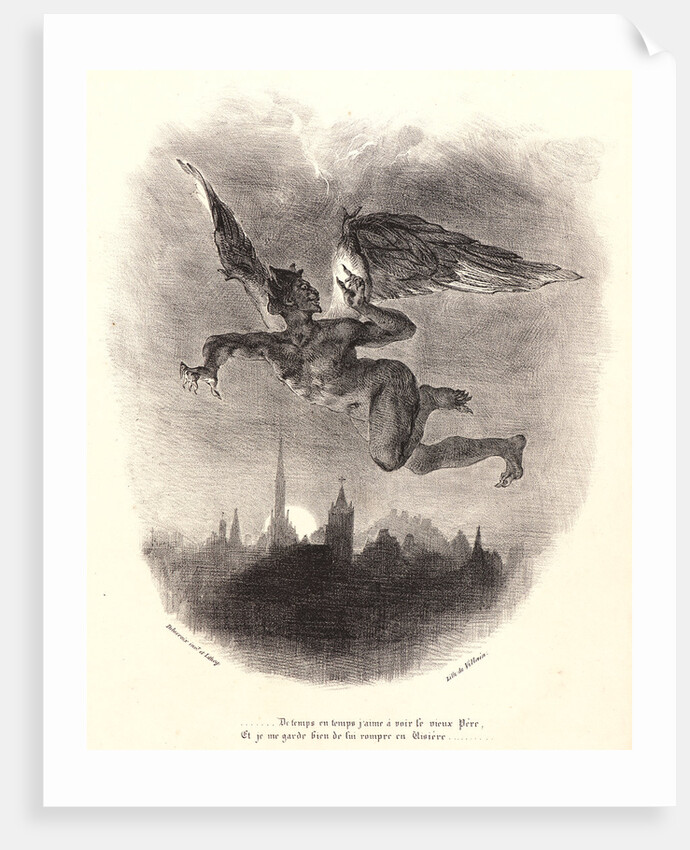 Mephistopheles in the Air (Méphistophélès dans les airs), 1828 by Eugène Delacroix