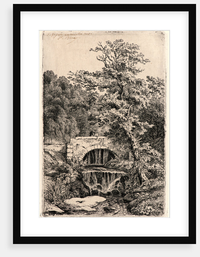 Waterfall, 19th century by Eugène-Stanislas-Alexandre Blery