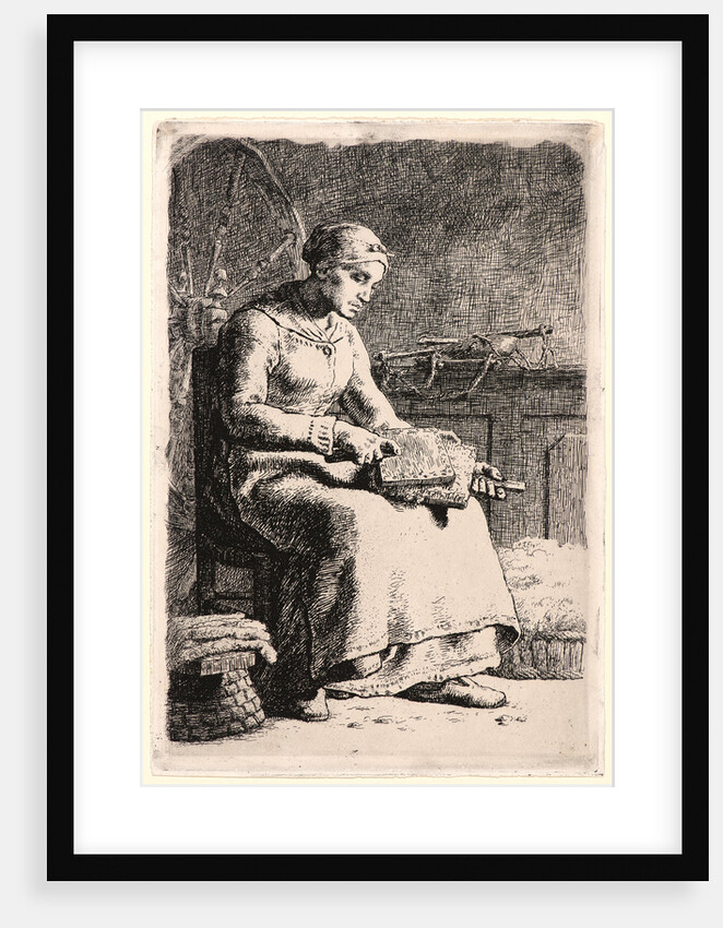 The Wool Carder (La Cardeuse), 1855-1856 by Jean-François Millet