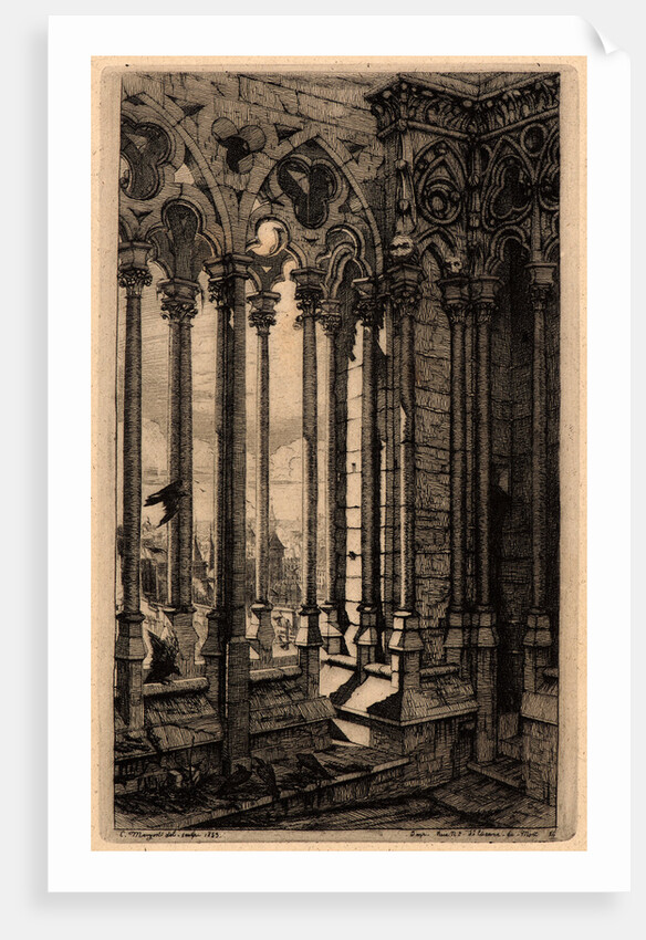 La Galerie de Notre Dame, 1853 by Charles Meryon