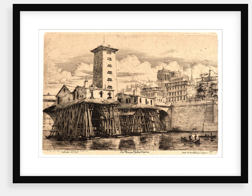 Le Pompe Notre Dame, 1852 by Charles Meryon