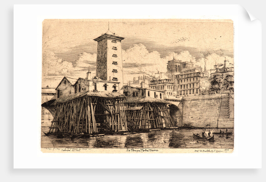 Le Pompe Notre Dame, 1852 by Charles Meryon