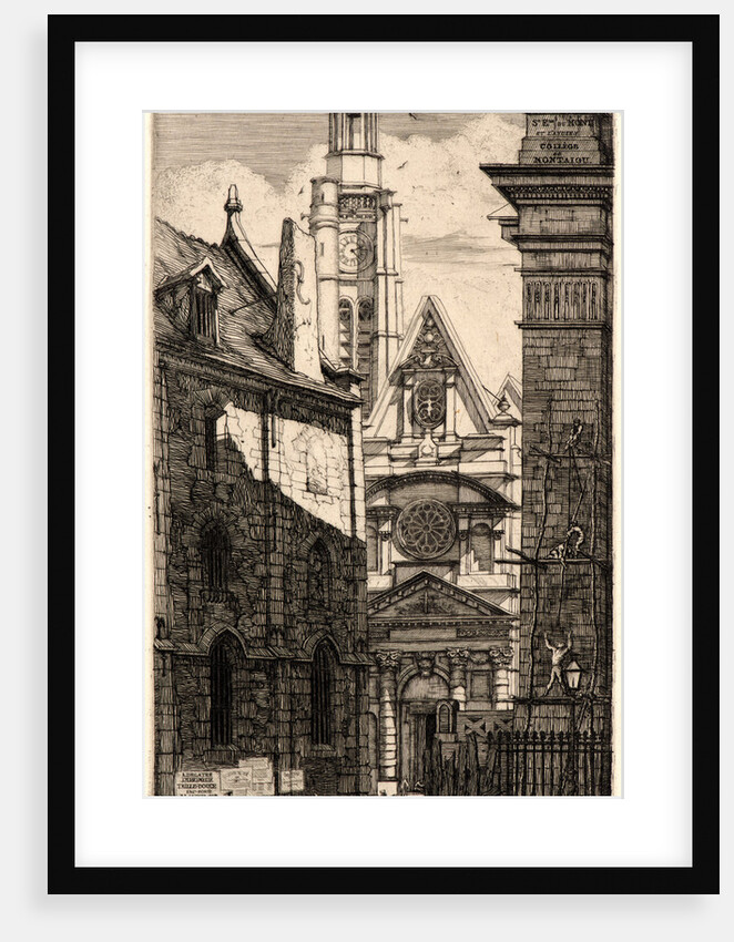 St. Etienne du Mont, 1852 by Charles Meryon