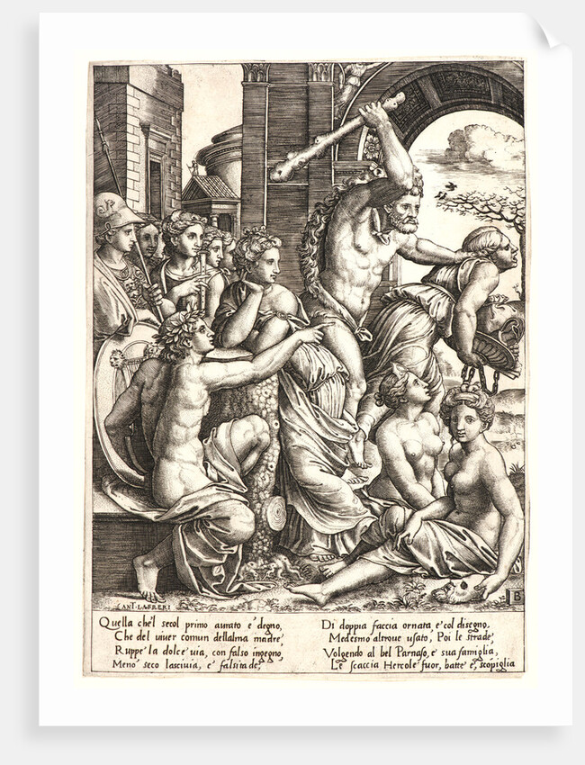 Hercules Driving Out Envy from the Temple of the Muses, 16th century by Master of the Die