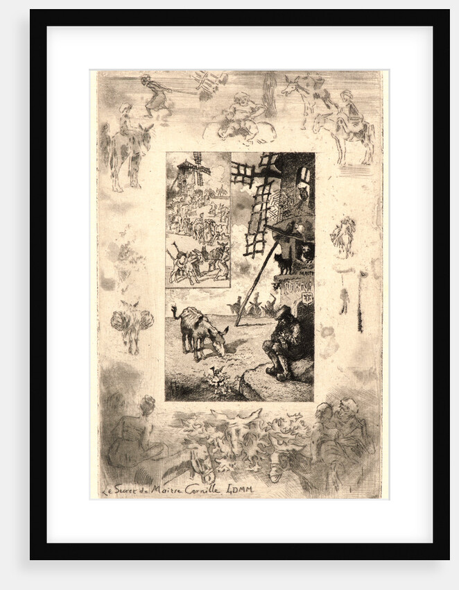 Illustrations for Daudet's Lettres de Mon Moulin, Plate 3, 19th century by Félix Hilaire Buhot