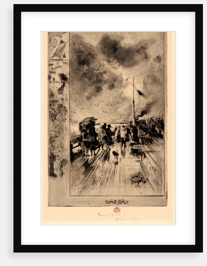 A Jetty in England (Un Jetée en Angleterre), 19th century by Félix Hilaire Buhot