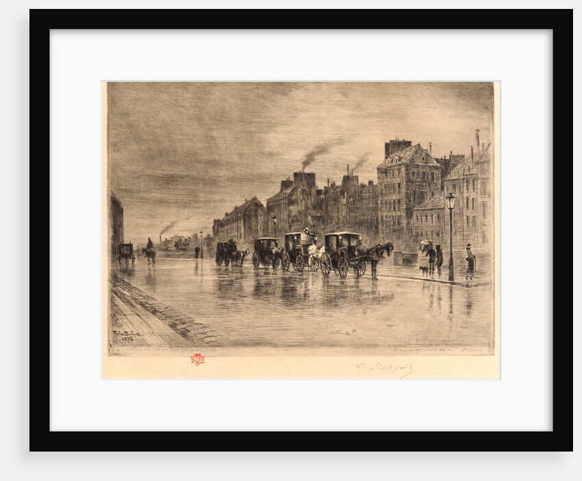 A Winter Morning (Une Matinée d'Hiver au Quai de L'Hòtel-Dieu), 1876 by Félix Hilaire Buhot