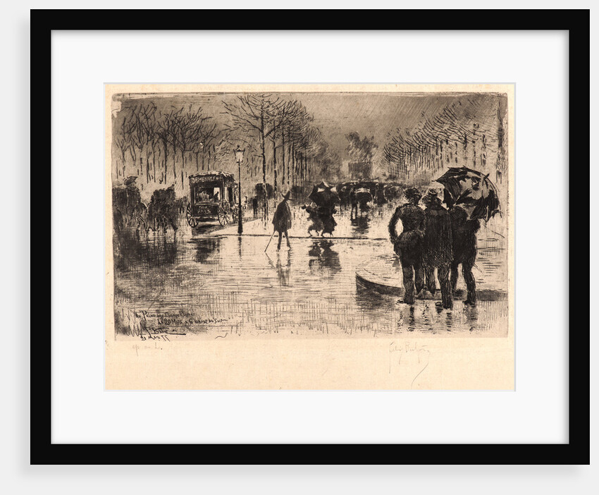 Return of the Artists on the Champs- Elysées (Le Retour des Artistes aux Champs-Elysées), 19th century. Fourth state. by Félix Hilaire Buhot