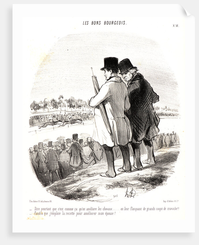 Dire pourtant que c'est comme ça qu'on améliore les chevaux.., 1846 by Honoré Daumier
