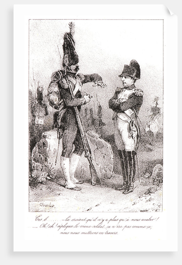 Napoléon and the Old Soldier, 19th century by Nicolas Toussaint Charlet