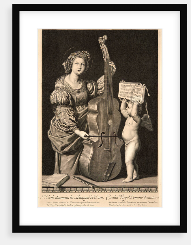 St. Cecilia Singing Praise to God, ca. 1675-1695 by Etienne Picart