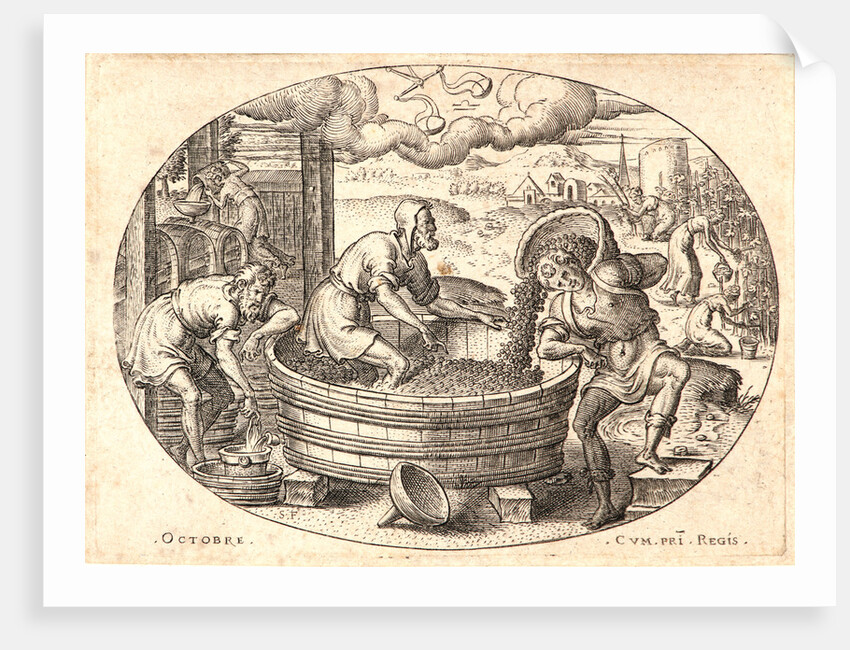 The Twelve Months, October, 1568 by Etienne Delaune