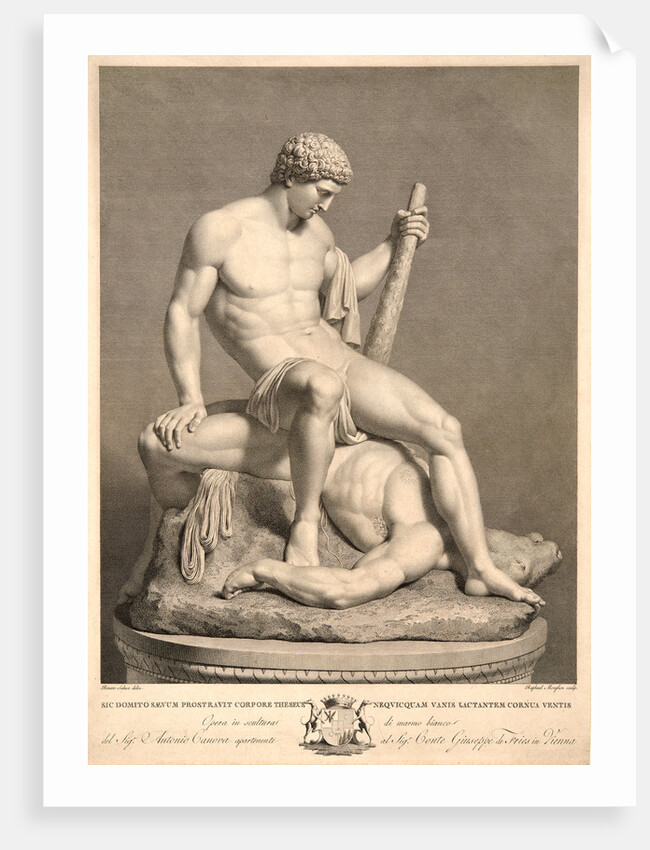 Theseus with the Slain Minotaurus by Raphael Morghen