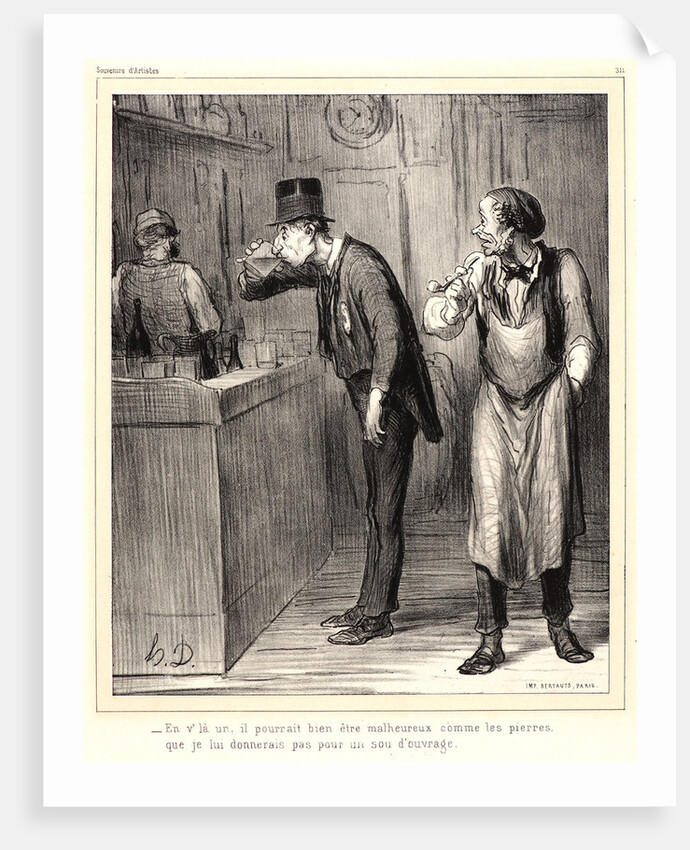 En v'là un, il pourrait bien être malheureux, 1862 by Honoré Daumier