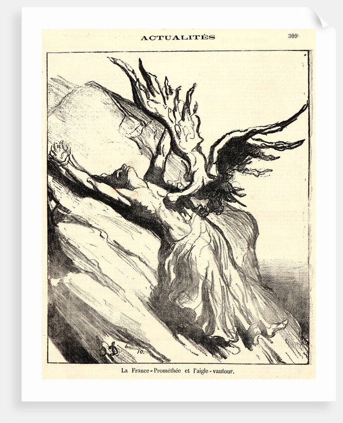 La France—Prométhée et l'aigle- vautour, 1871 by Honoré Daumier