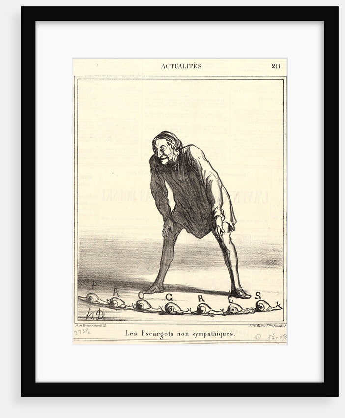 Les Escargots non sympathiques, 1869 by Honoré Daumier