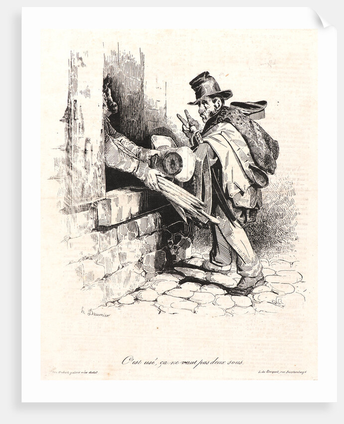C'est usé, ça ne vaut pas deux sous, 1833 by Honoré Daumier