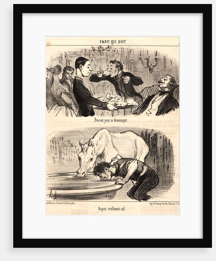 Buvant pour se désennuyer, 1852 by Honoré Daumier