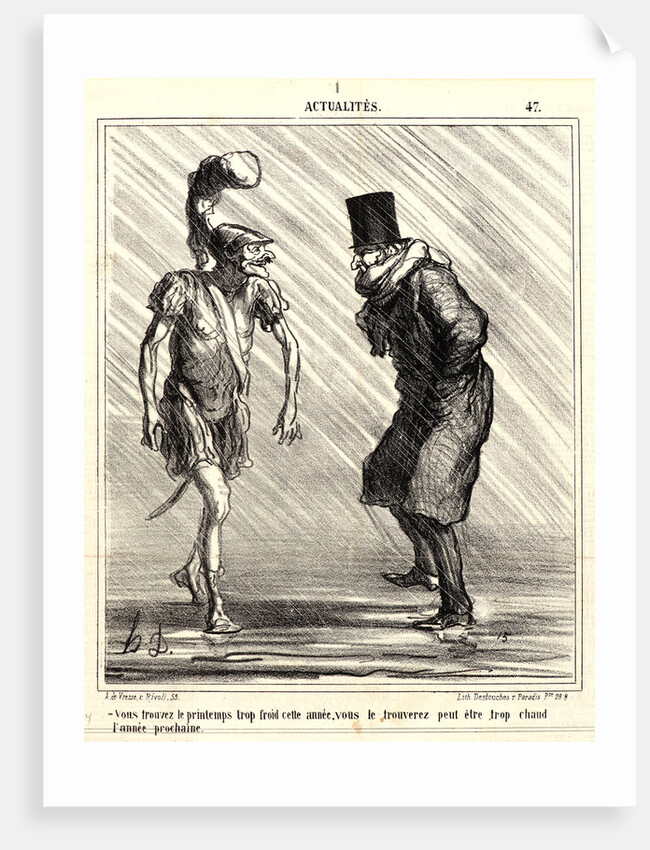 Vous trouvez le printemps trop froid.., 1867 by Honoré Daumier