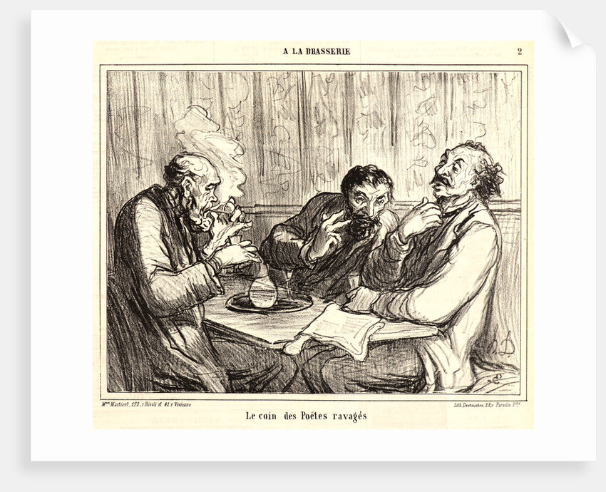 Le coin des Poètes ravagés, 1864 by Honoré Daumier