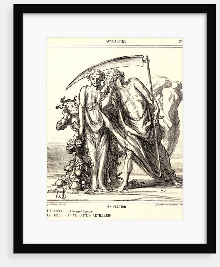 En faction: L'automne—et le mot d'ordre, 1867 by Honoré Daumier