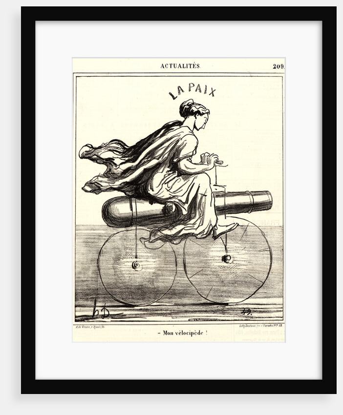 Mon velocipède!, 1868 by Honoré Daumier